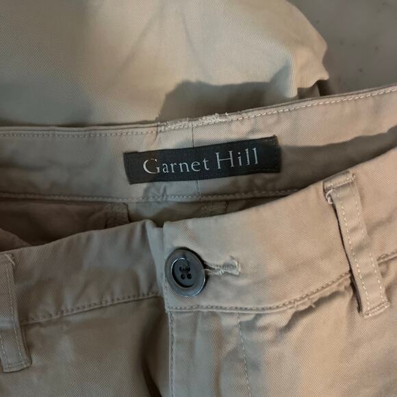 Garnet Hill Organic Cotton Straight Leg Khaki Chino Pant Tan Beige 12 - Picture 7 of 9